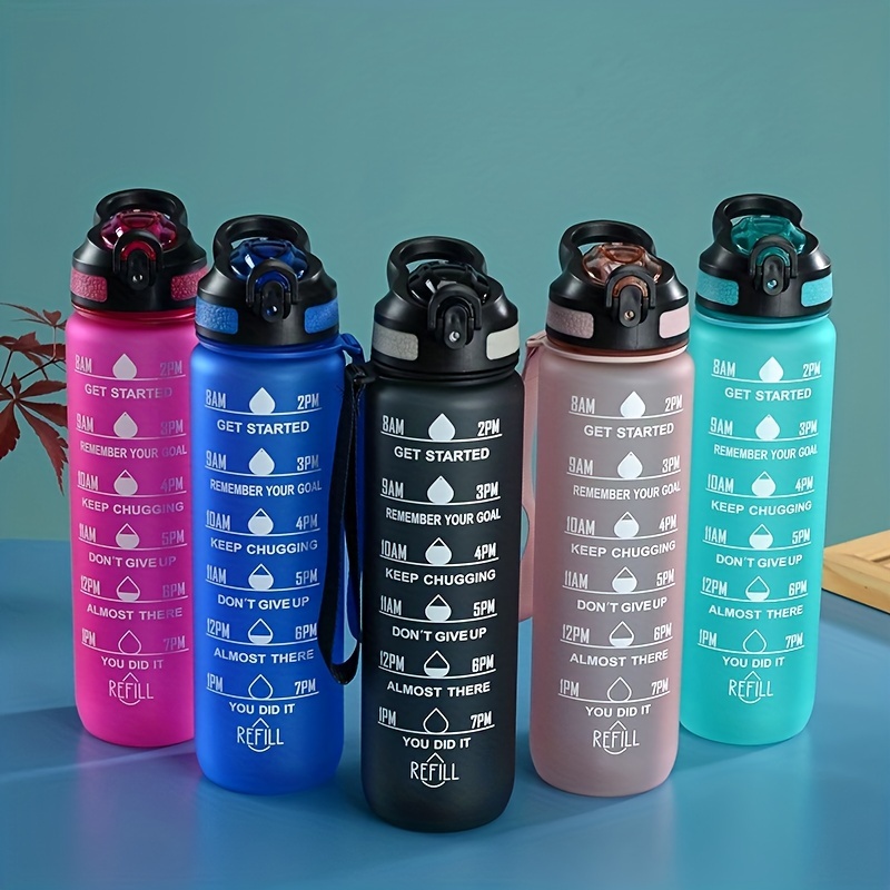 Leak Proof Water Bottle With Straw, Large Capacity Sports Water Bottle For  Fitness, Gym, Hiking And Daily Use - Temu