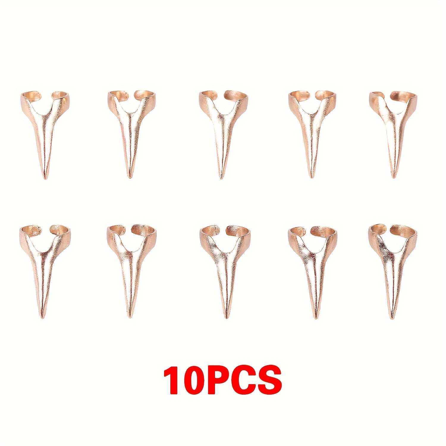 10pcs Retro Gothic Hair Parting Tools - Stainless Steel Accessories