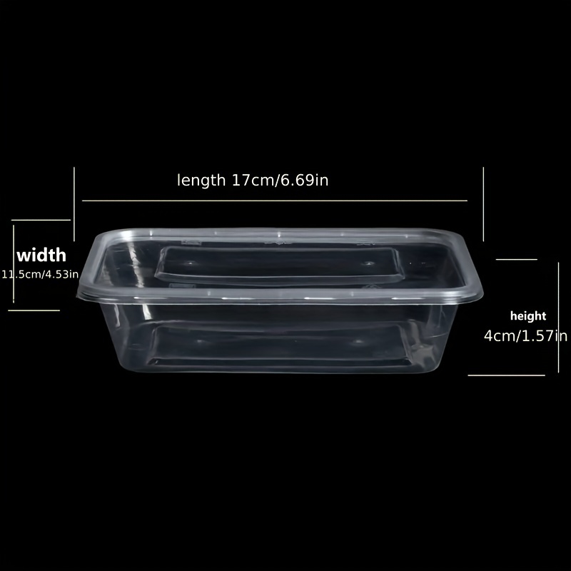 50pcs Disposable High Temp Resistant Lunch Boxes