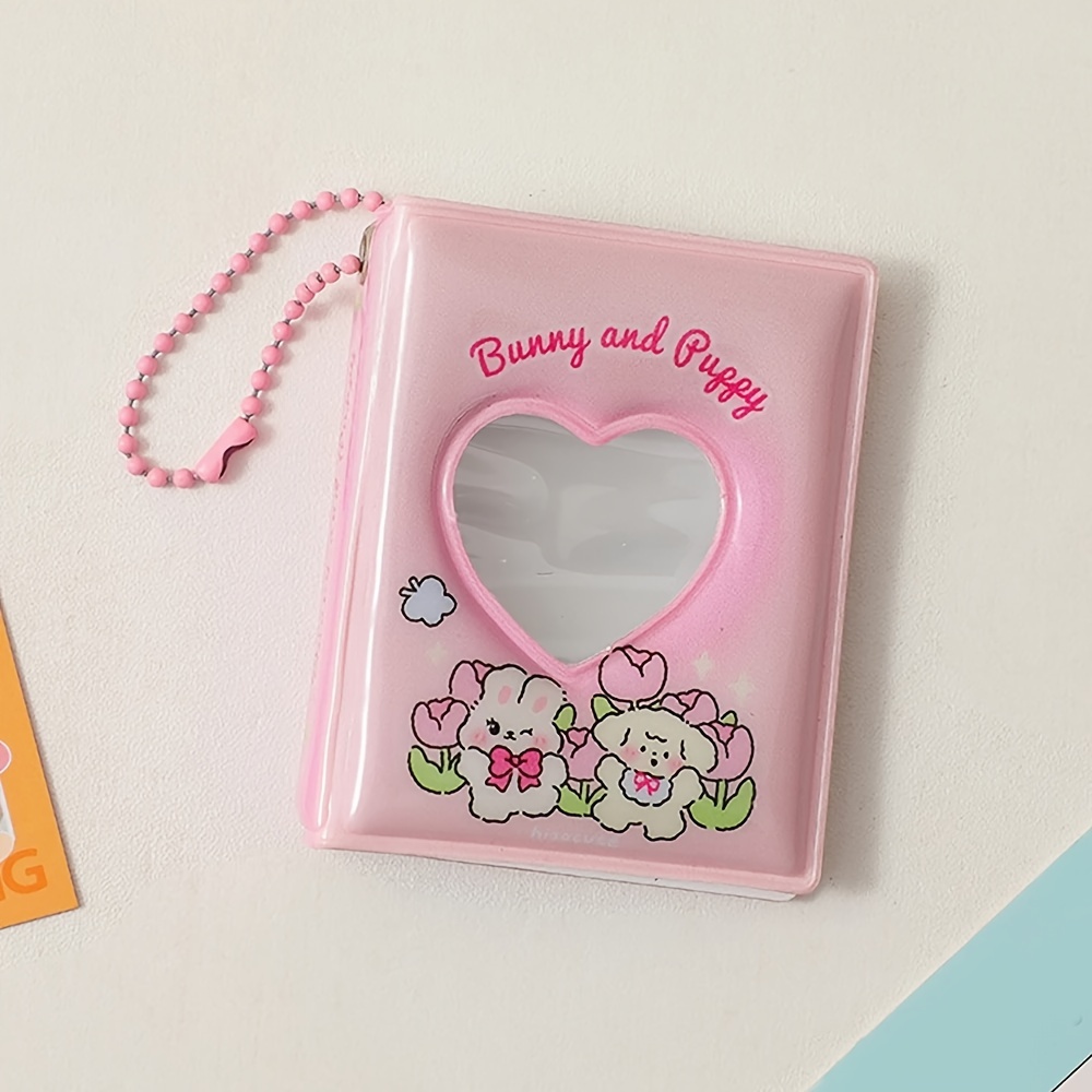 3 Inch Mini Photo Album Storage Album Cute Cartoon Heart Hollow Album .