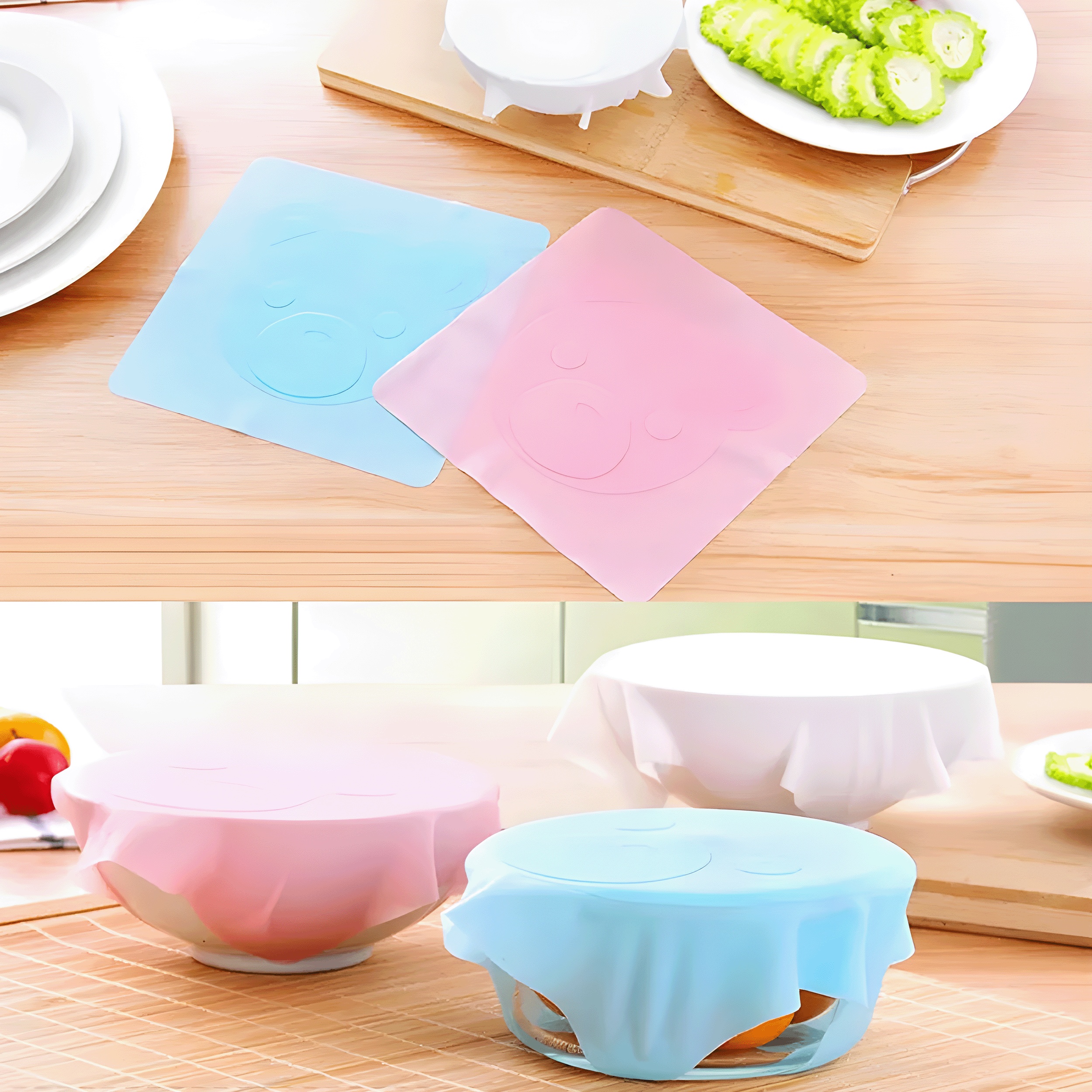 1pc Microwave Oven Bowl Cover Food Preservation Seal Fresh Keeping Pot Lid  Transparent Kitchen Utensil Cover