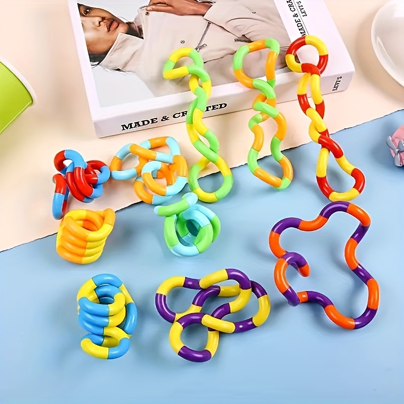 Kids Pop Twisted Ring Magic Figet Trick Rope Creative DIY Winding Leisure  Education Stress Relief for Adults Sensory Toys