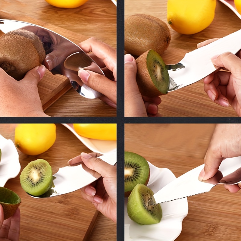 Stainless Steel Kiwi Cutter Peeler Slicer Knife Fruit Splitter