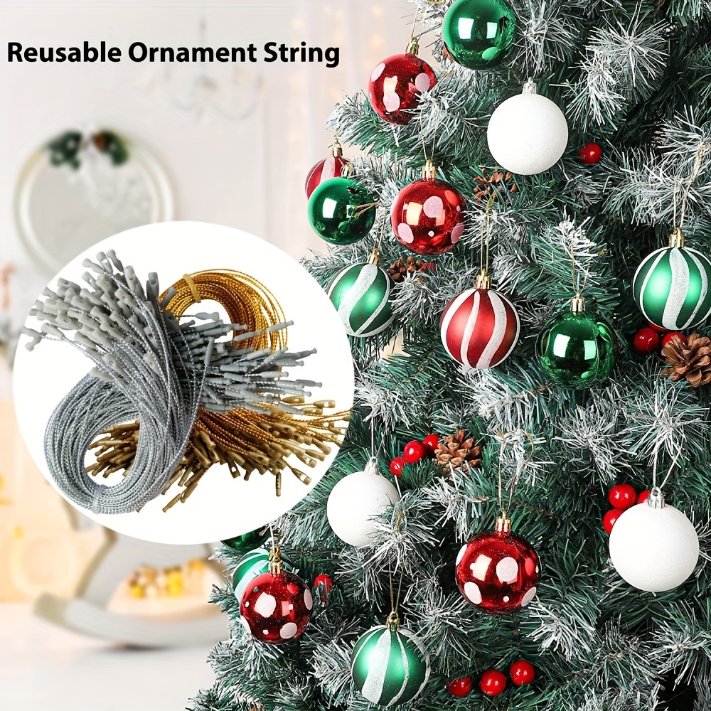 Festive Christmas Ornament Hangers Silver Ribbon Ornament - Temu