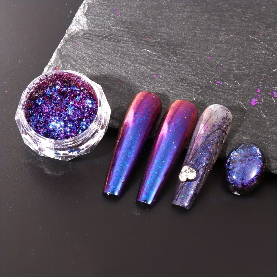 Purple-Blue Crystal Chameleon Flakes