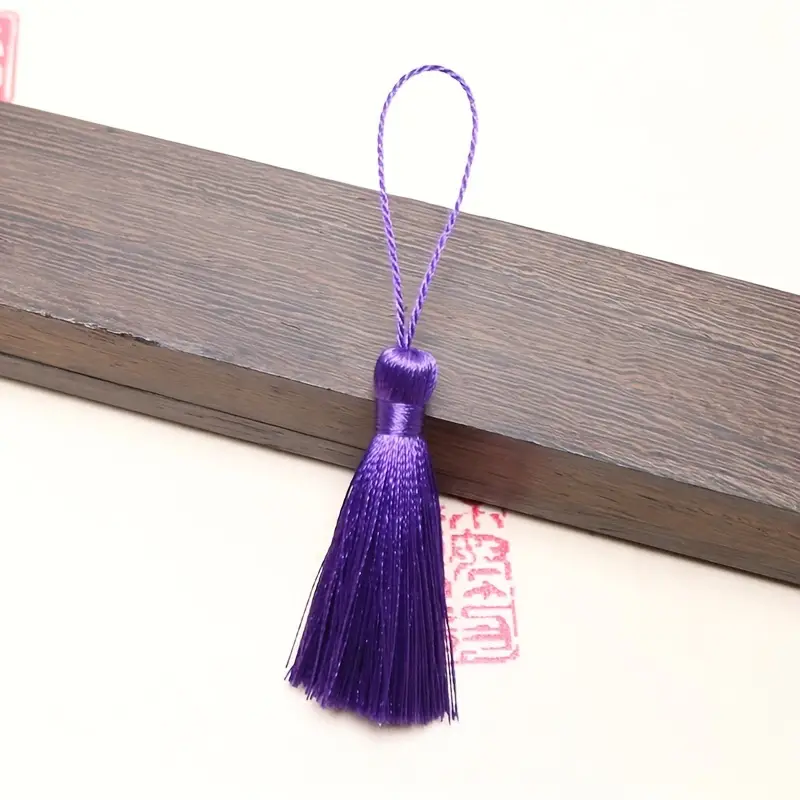 Silky Handmade Soft Flossy Bookmark Tassels With Loop For - Temu