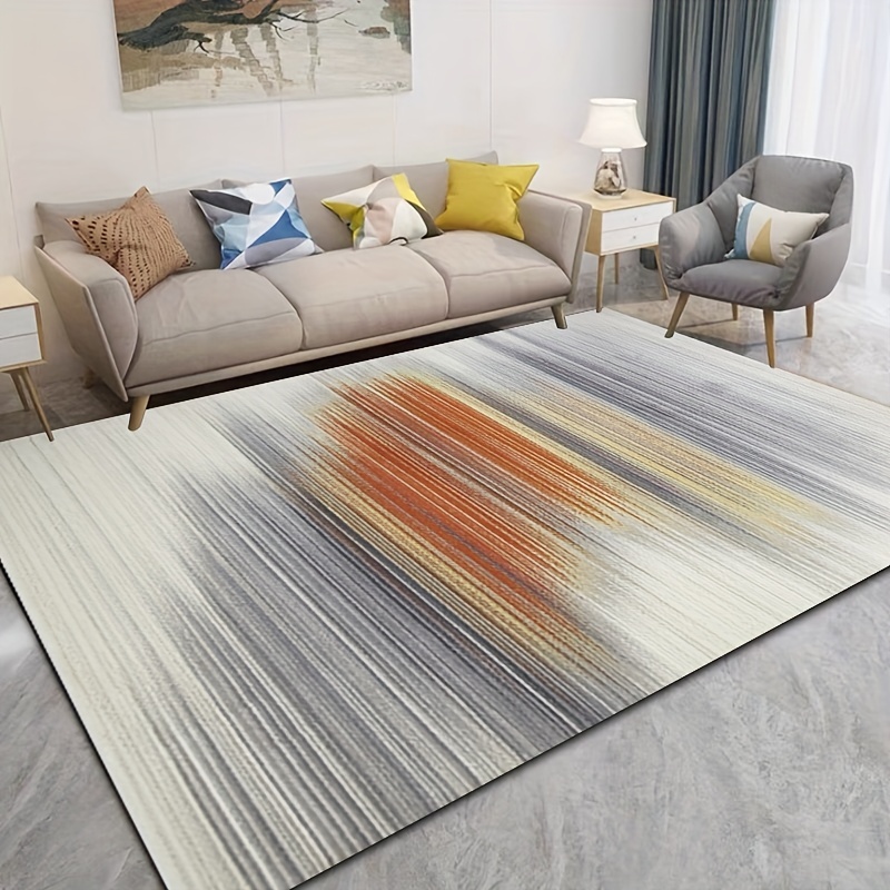 Modern Minimalist Area Rugs, Soft Crystal Velvet Carpet With Tpr