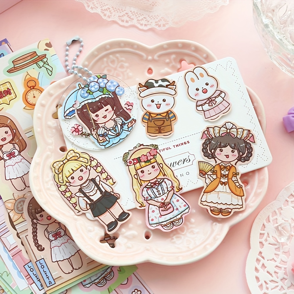 Cute Girls Stickers Diary Stickers Scrapbooking Decoration - Temu Austria