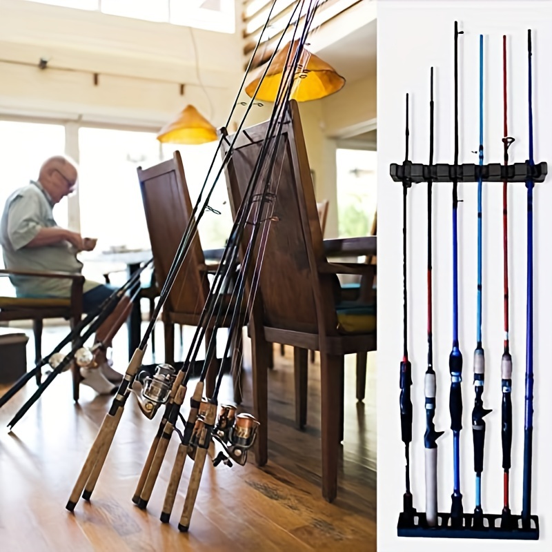 Vertical Fishing Rod Display Rack - Wall Mounted Tackle Storage for Home or  Garage - Organize and Protect Your Fishing Gear
