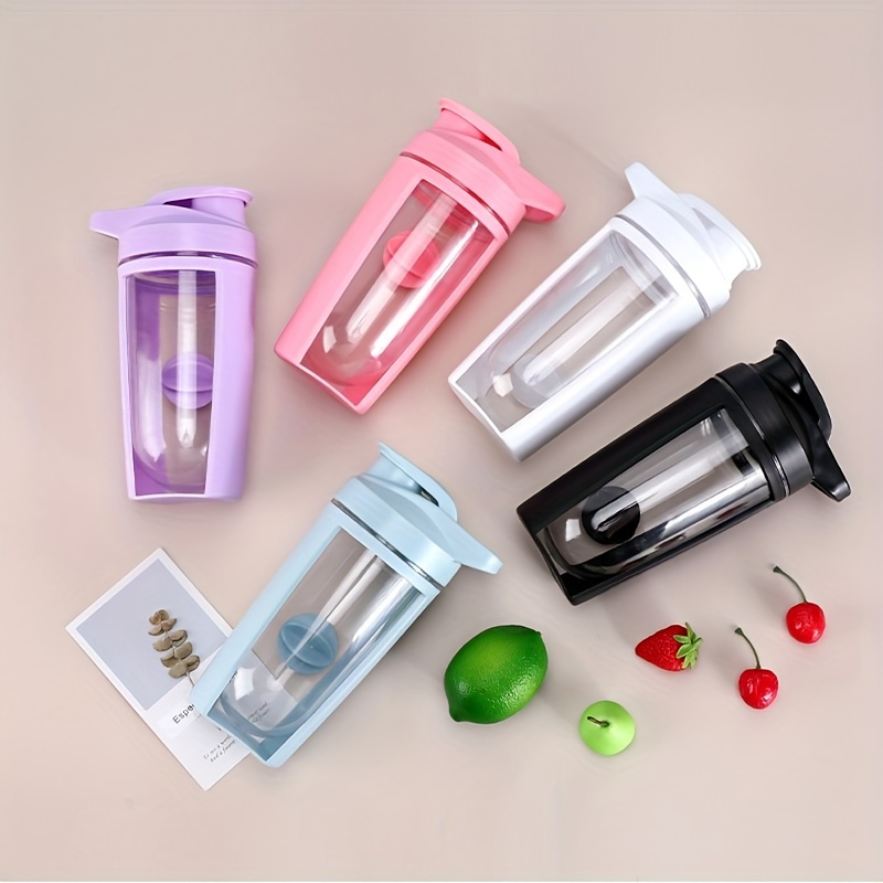 Electric Protein Shaker Bottle Portable Automatic Mixing Bottle 13oz  Battery Operated for Fitness Protein Pink