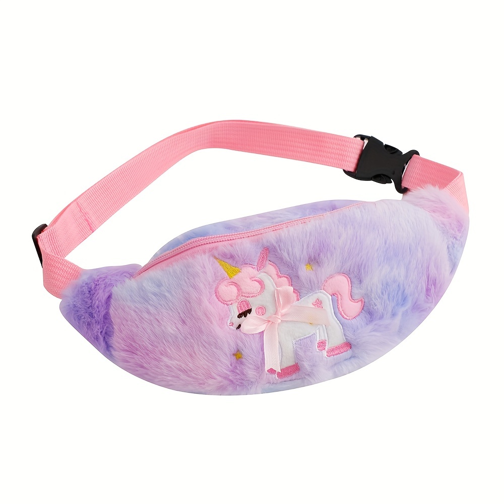 Cartoon Plush Unicorn Handbag Wallet One-shoulder Kindergarten Squinting  Small Square Bag Gift - Temu