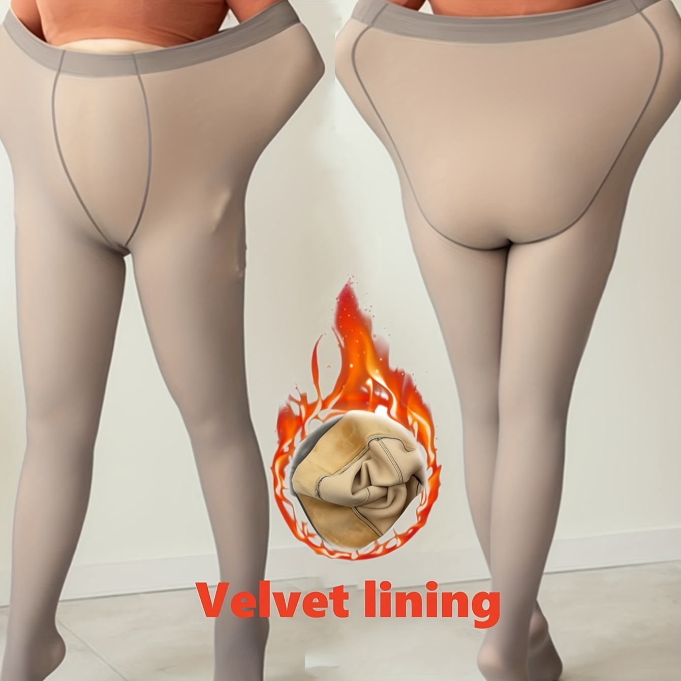 Large Size Thermal Tights Thin Fleece Pantyhose Leggings Stockings