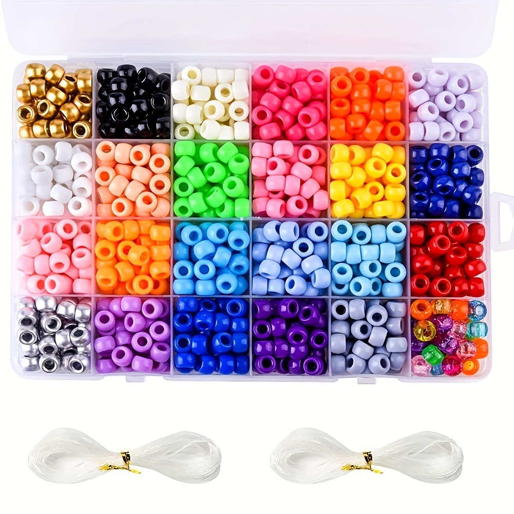 100/300 Pièces De Perles De Poney Pour La Fabrication De Bijoux, Bracelets  Artisanaux, Petites Perles D'espacement En Plastique, Perles De Poney Roses  Rouges Et Blanches, Pour Colliers, Bracelets, Boucles D'oreilles,  Fournitures 