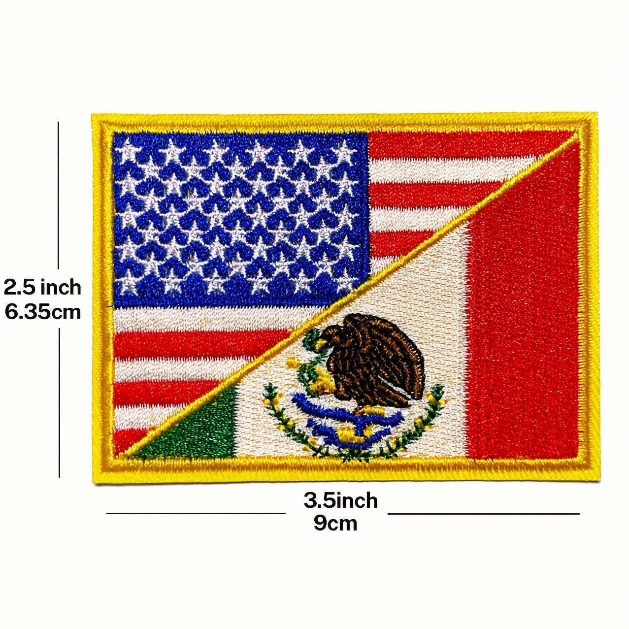 High Quality Discount 3.5 x 2.5 Inch Rectangle Mexico Flag