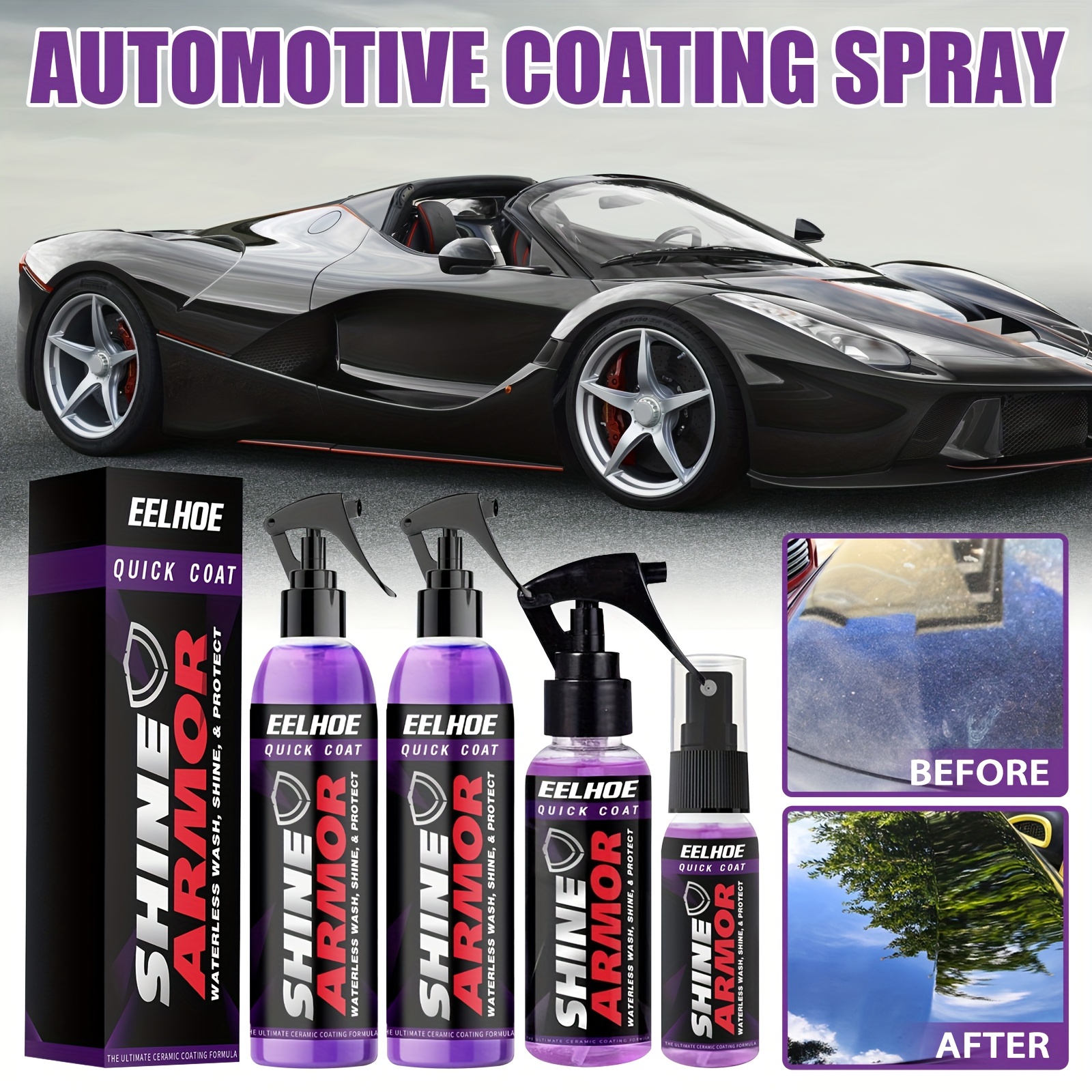 Spray de eliminación de arañazos de coche en aerosol rápido con  revestimiento de coche de cerámica
