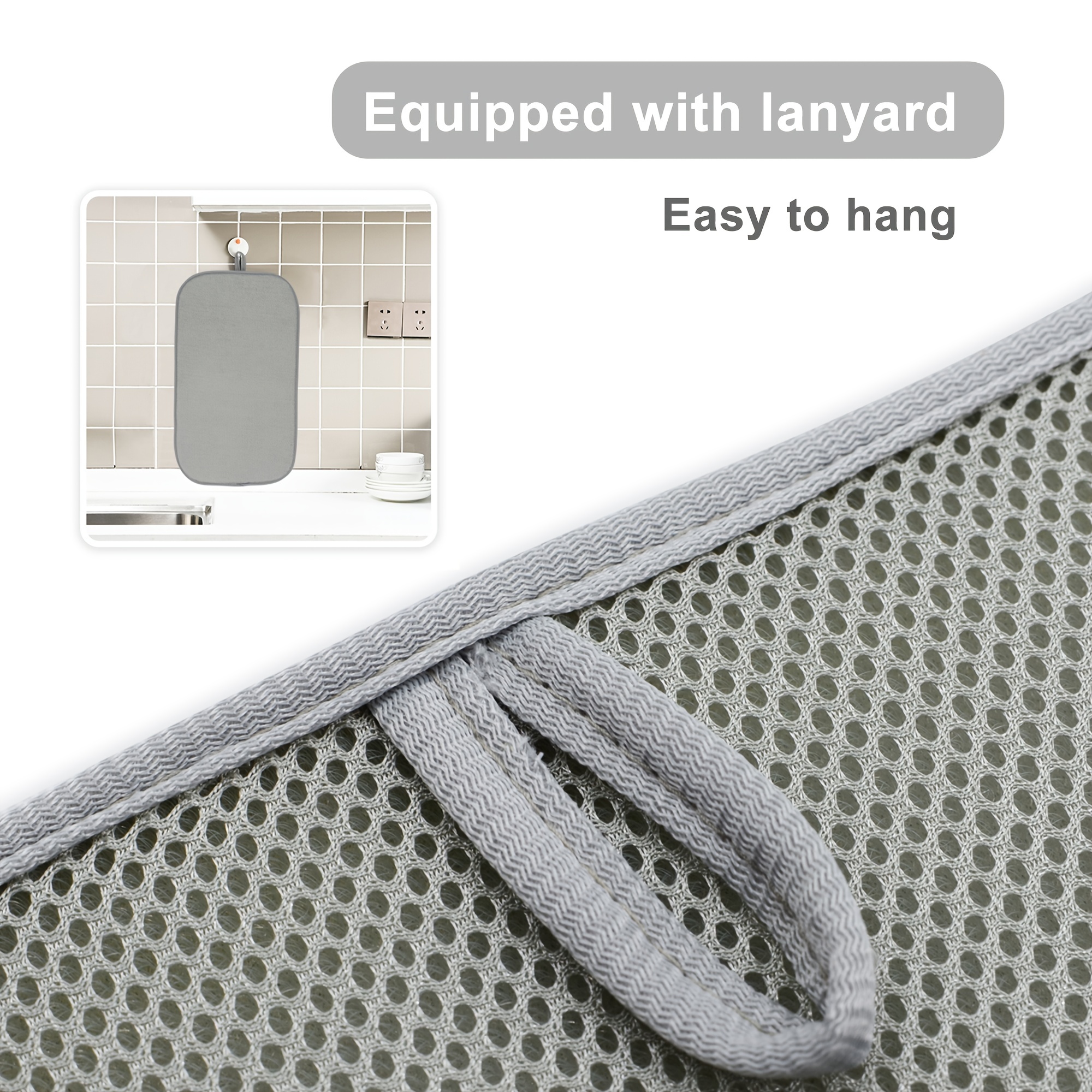 Dish Drying Mat, Ultra Absorbent Microfiber Dishes Drainer Mats