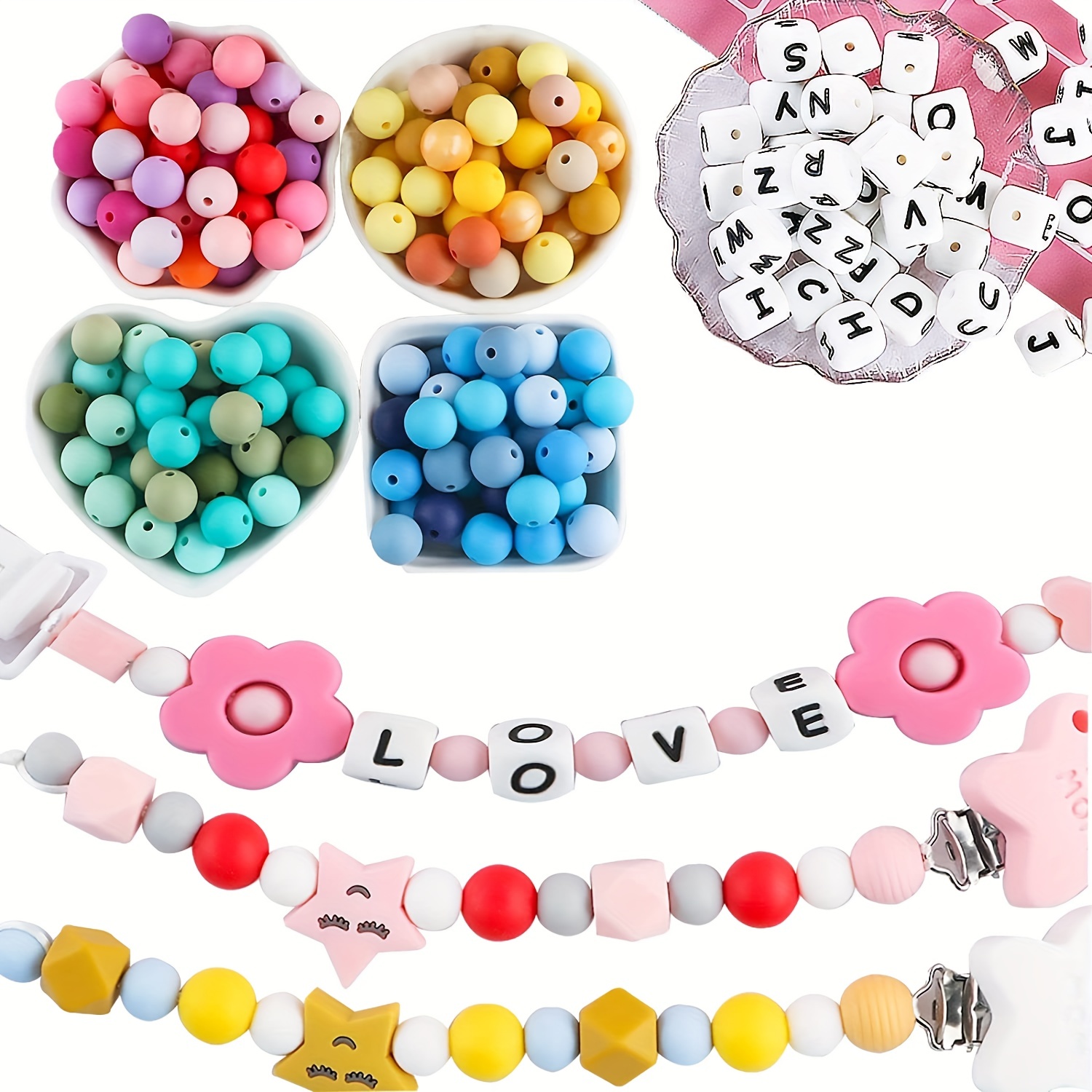 100PCS 12mm Silicone Teething Beads - Candy Color – Weekjoey