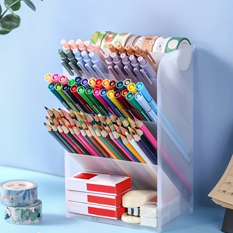 US Art Supply Caja de almacenamiento para rotuladores de madera pastel para  artistas, bolígrafos y cajones (caja de herramientas grande)