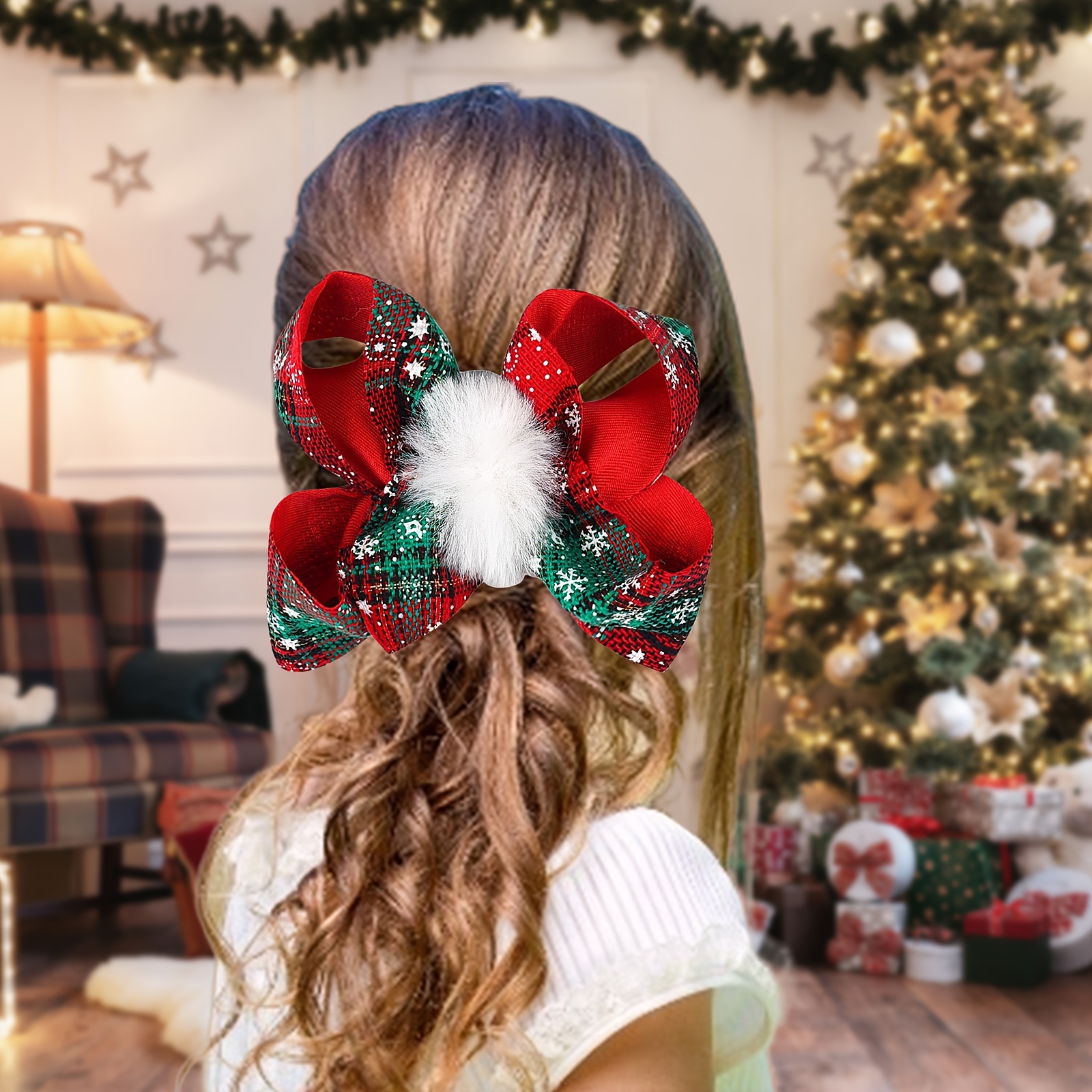 christmas tree hair bows