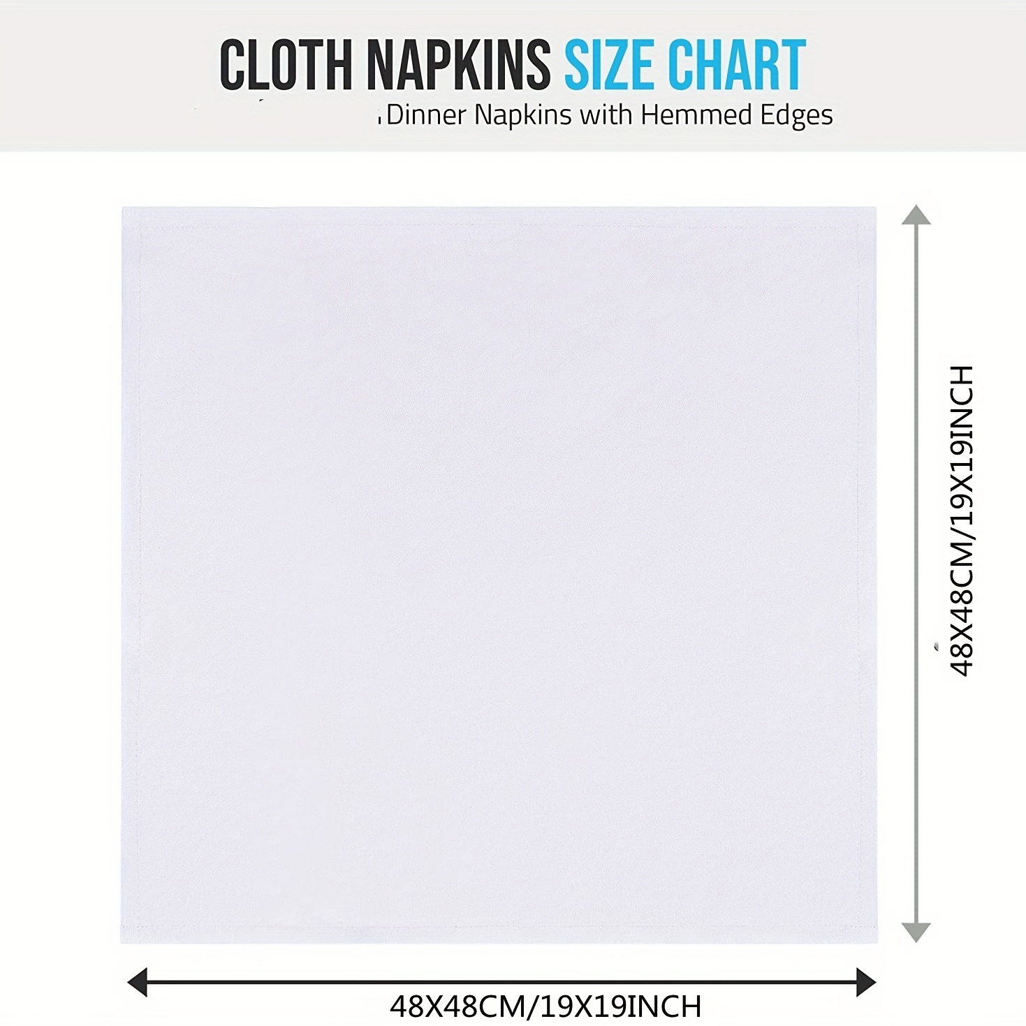 Cloth Napkin Sizing Chart - Sizing Help