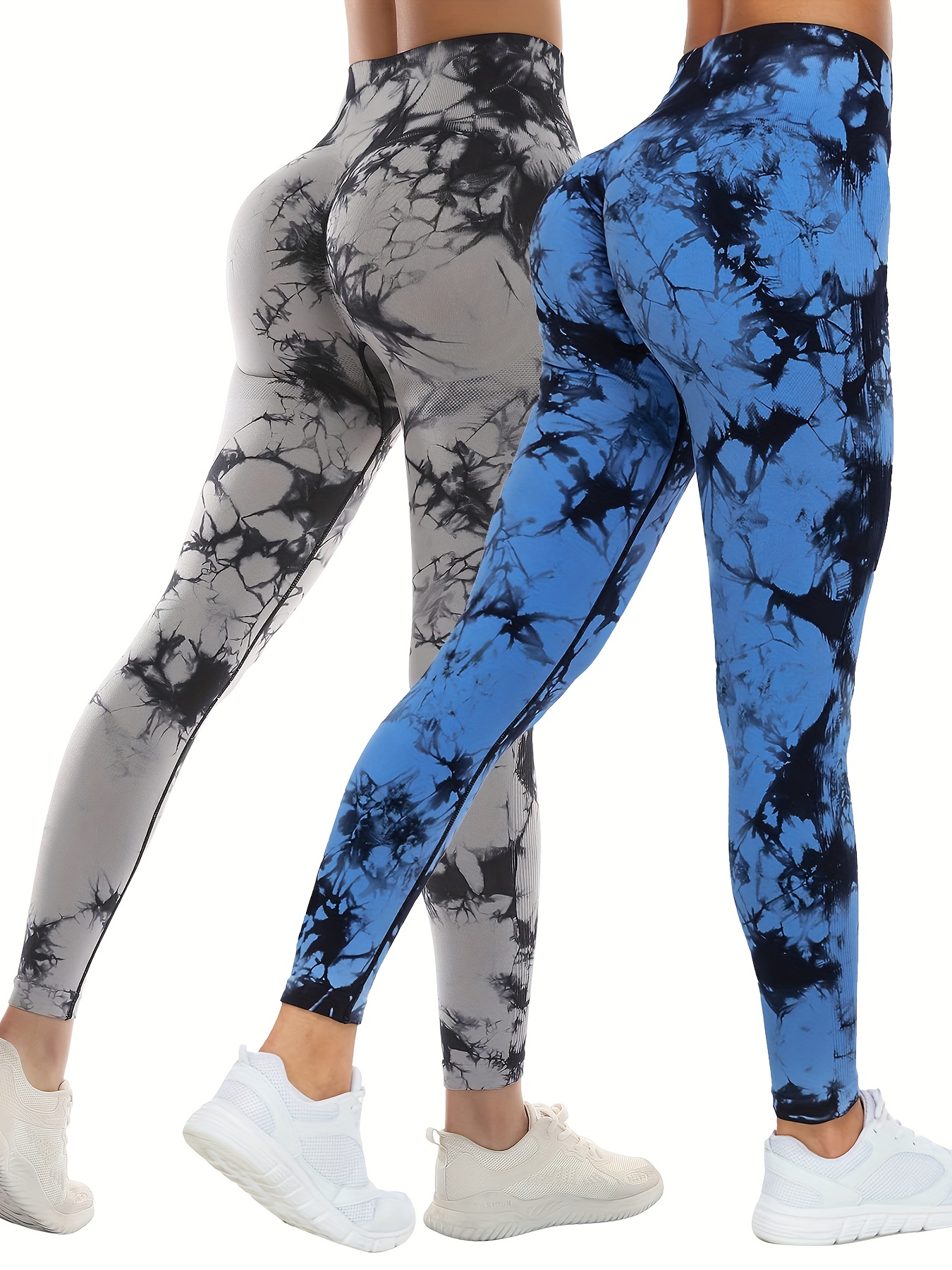 Tie Dye Stretchy Seamless Yoga Sports Pants Breathable High - Temu