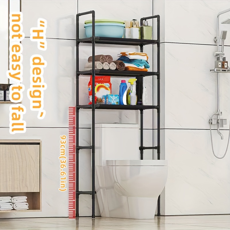 Estante de almacenamiento de 3 niveles sobre el inodoro, estantes de baño,  organizador sobre inodoro/lavadora, estante de almacenamiento de metal para