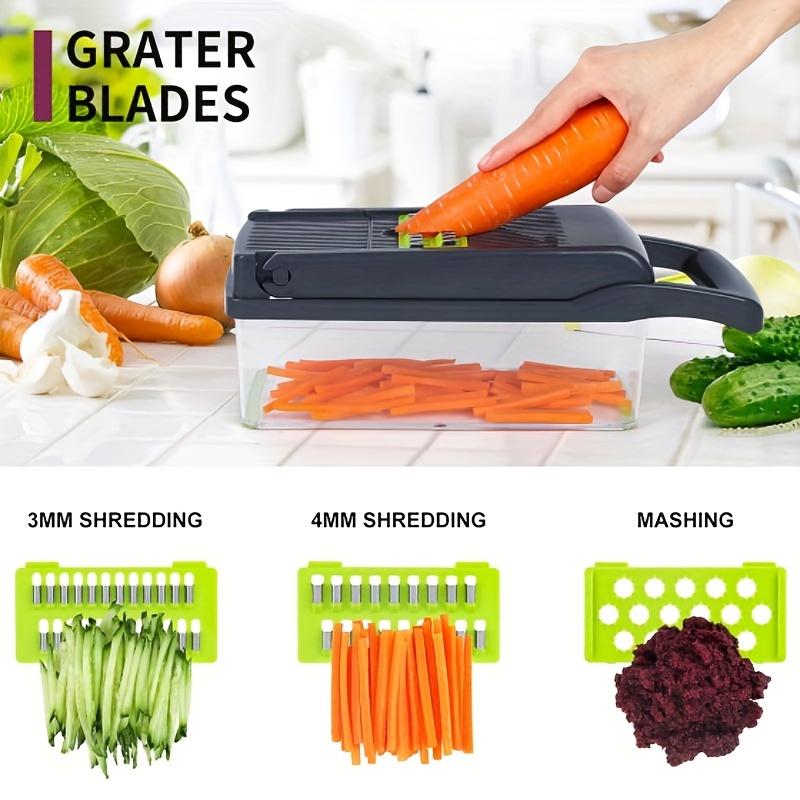 14in1 Vegetable Chopper Multifunctional Fruit Slicer - Temu