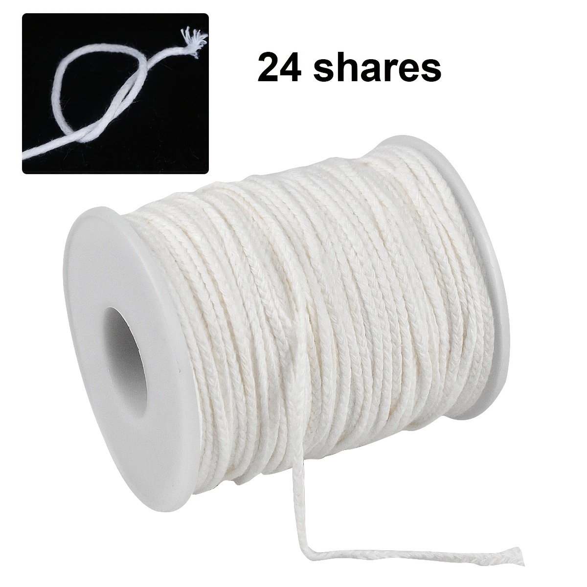 1 Roll White Cotton Candle Wick Candle Woven Wick for Candle DIY and Candle  Making 61M