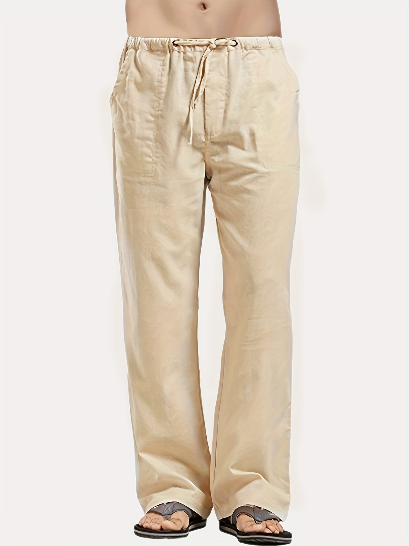 Mens lightweight cotton drawstring pants sale