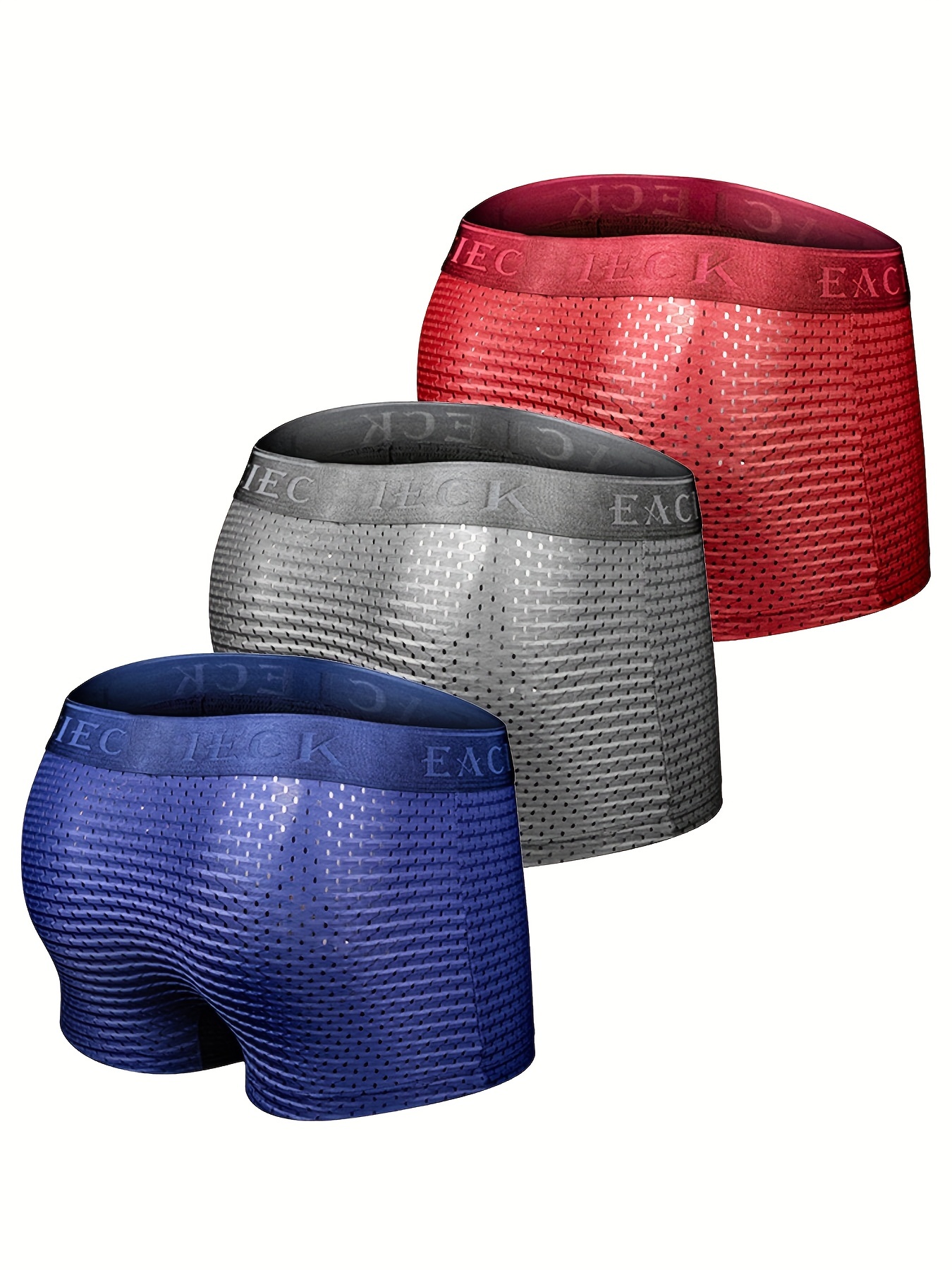 QAZXD Men's Underwear Ice Silk Sweat Absorbing Breathable Boxer