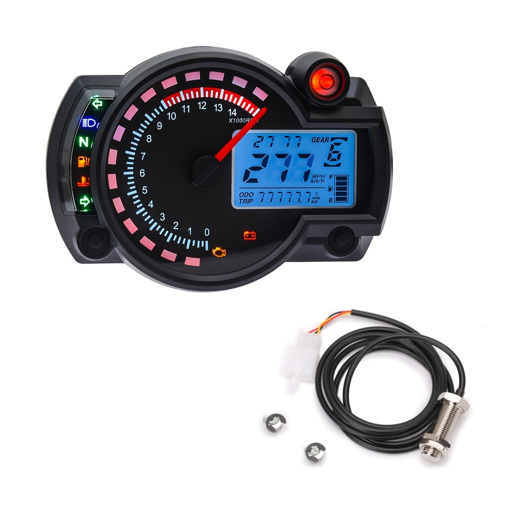 RX2N Tachimetro Misuratore Di Carburante Contachilometri Digitale LCD Per  Moto Odometer Per Moto Velocimetro MAX 299KM/H 7 Colori Cruscotto - Temu  Italy