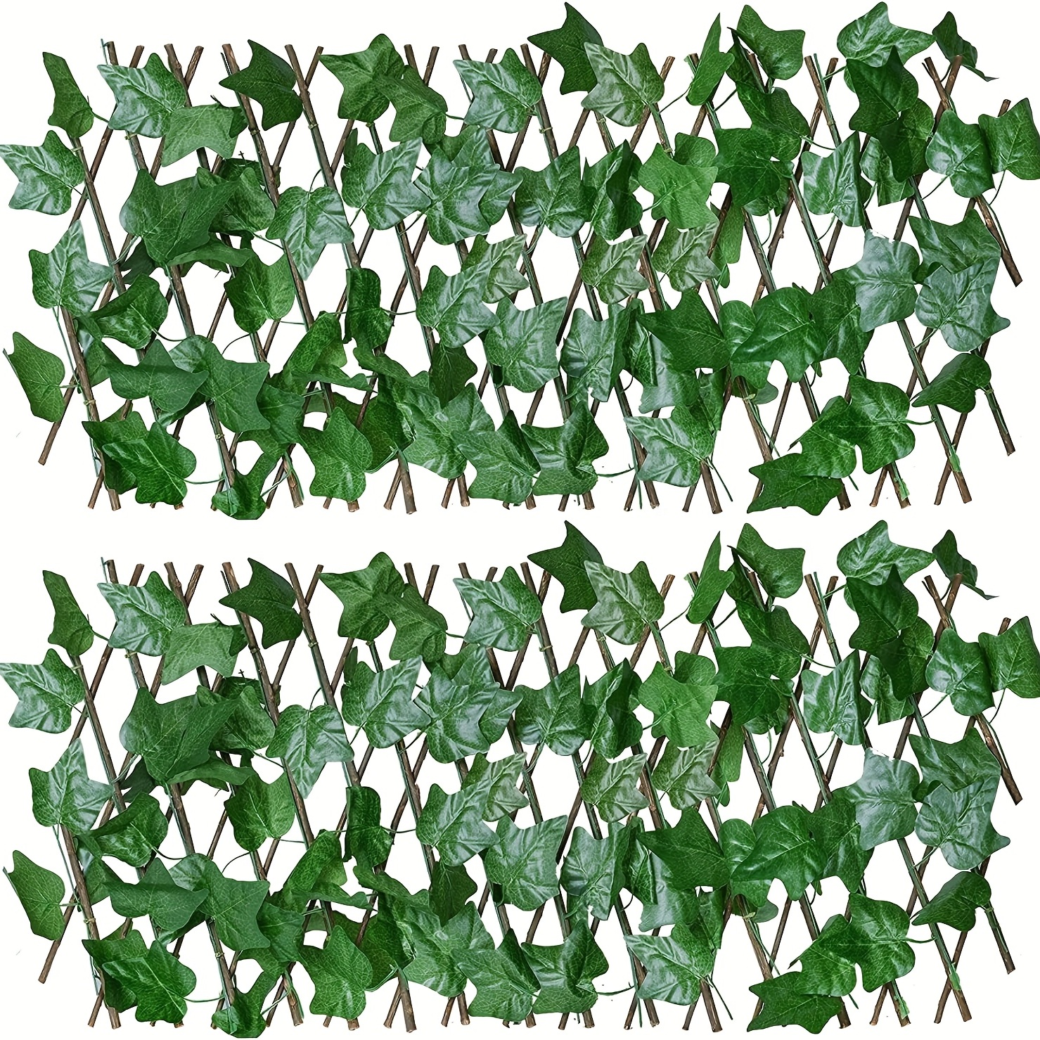

2pcs Fence Privacy Screen, Artificial Leaf Faux Ivy Expandable/stretchable Privacy Fence Balcony Patio Outdoor, Decorative Faux Ivy Fencing Panel (single Sided Leaves)