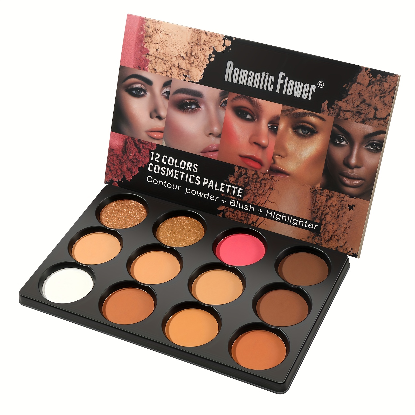 

Highlight, Contour, And Blush With This 3-in-1 Palette For Women - Long-lasting, High-pigmented, And Blendable Bronzer