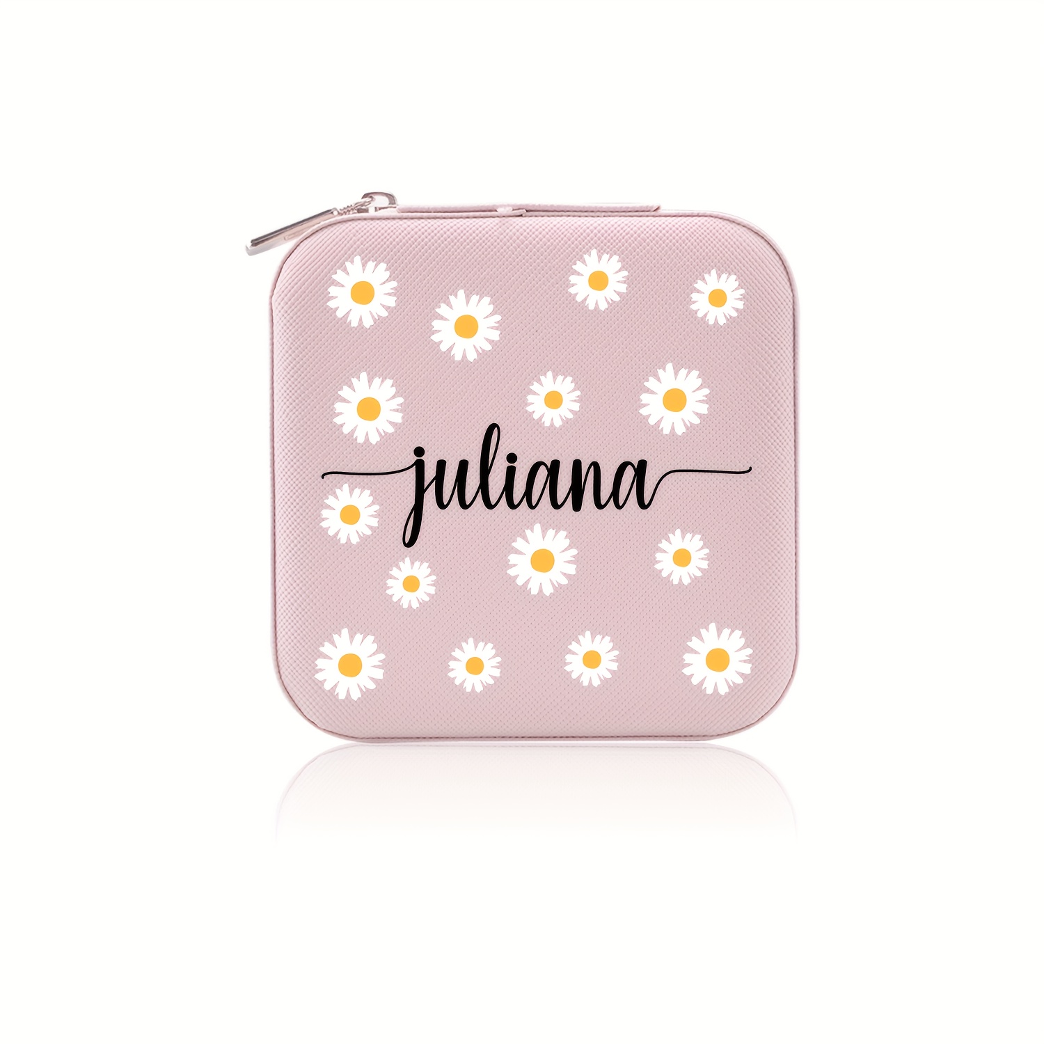 1pc Personalized Jewelry Box With Butterfly Daisy Pattern Customized Name  Printing Jewelry Case Travel Portable Jewelry Organizer Bridesmaid Wedding  Gift Halloween Christmas Gift, High-quality & Affordable