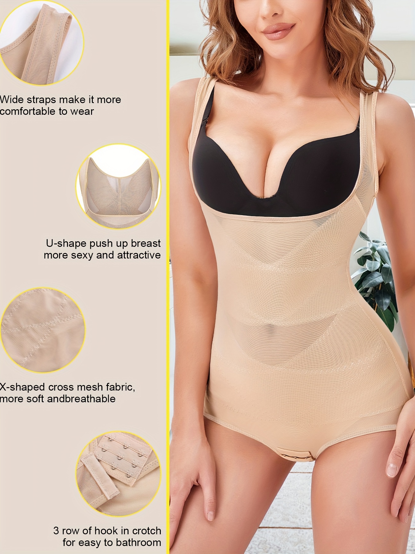 Women Sexy Seamless Body Shaper Butt Lifter Tummy Control Bodysuits Push Up Shapewear  Slimming Underwear Waist