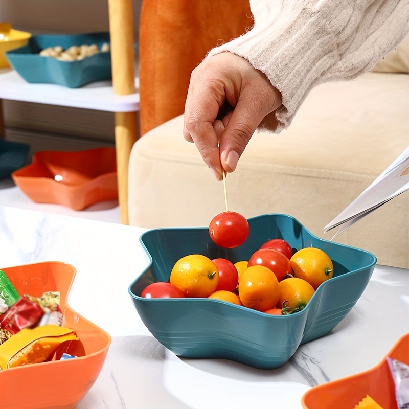 Plastic Fruit Plates, Kitchen Fruit Bowls, Plastic Snack Dish