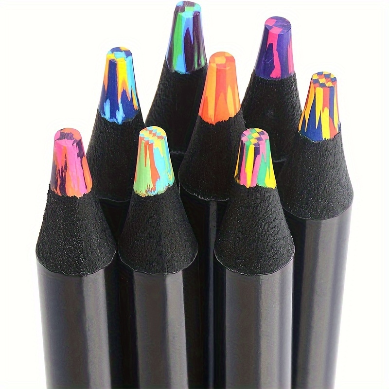 8pcs Rainbow Pencil, Wooden Colored Pencils Large Rainbow