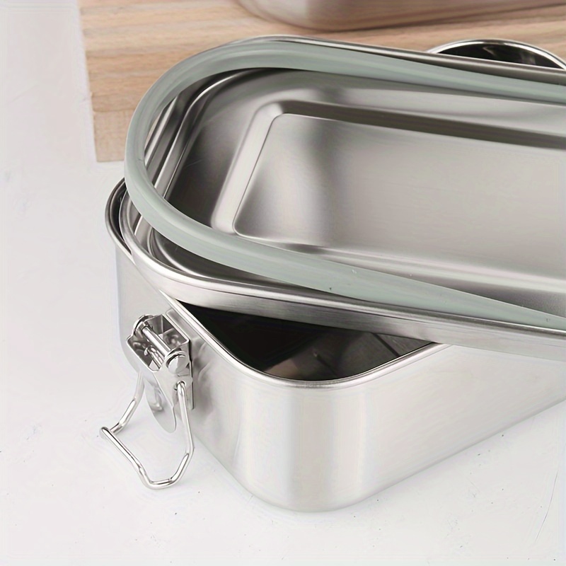 1pc leak proof 304 stainless steel lunch box   portable with sealed compartment ideal for students lunches outdoor meals details 16