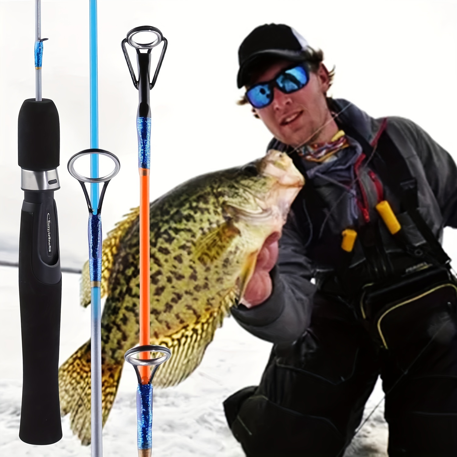 Cheap Sougayilang Ice Fishing Rod High Sensitivity EVA Handle Winter  Fishing Rod Ice Fishing Accessories