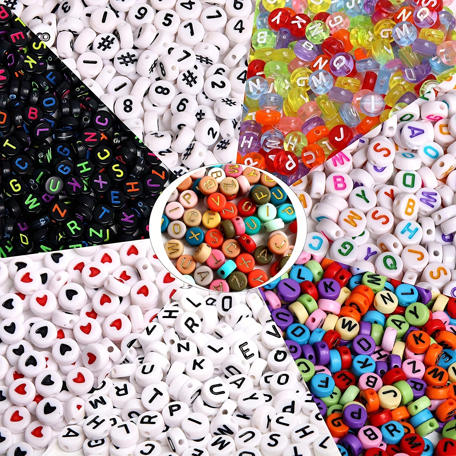 Circle Number Beads, Number Beads For Bracelets 300Pcs For DIY Handicrafts  