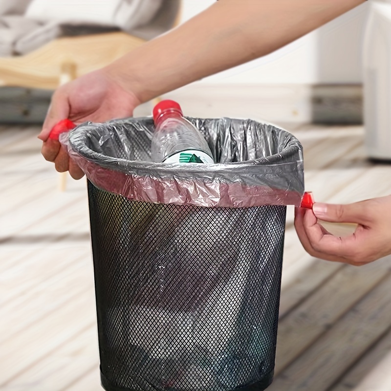 1Roll High Quality Trash Bags Garbage Bag Storage Kitchen Garbage Box  15pcs/roll Household Disposable PE Drawstring Handles