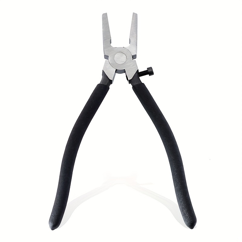 Glass Running Pliers with Rubber Tips for Glass Cutting Pliers with Curved Jaws for Breaking Tool, 8