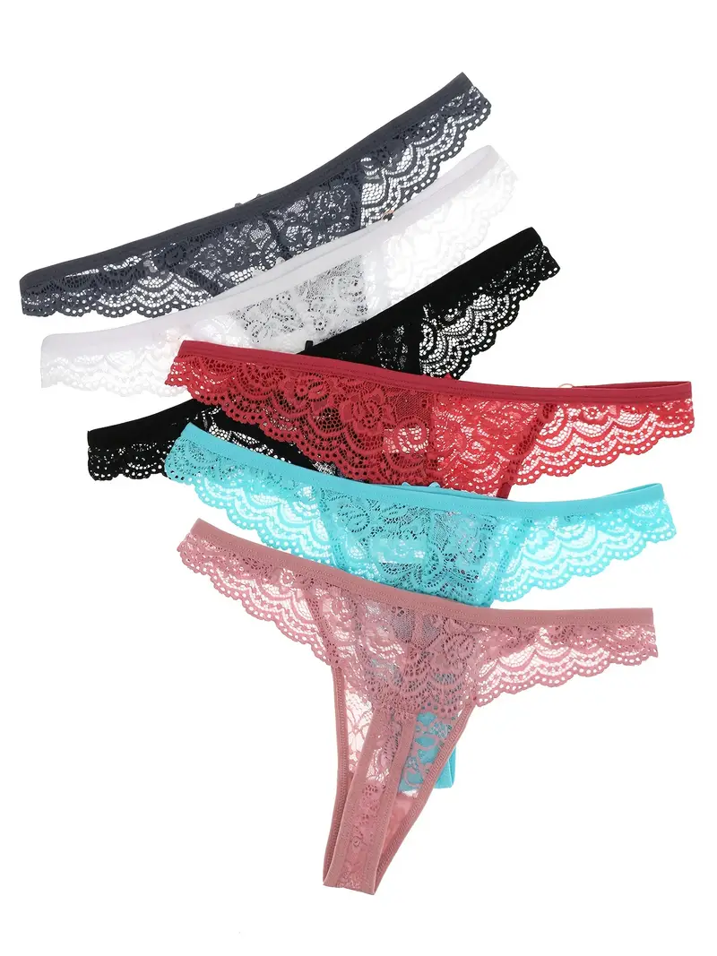 Women's Lace Low Waist Thong Panty T back Underwear - Temu Philippines