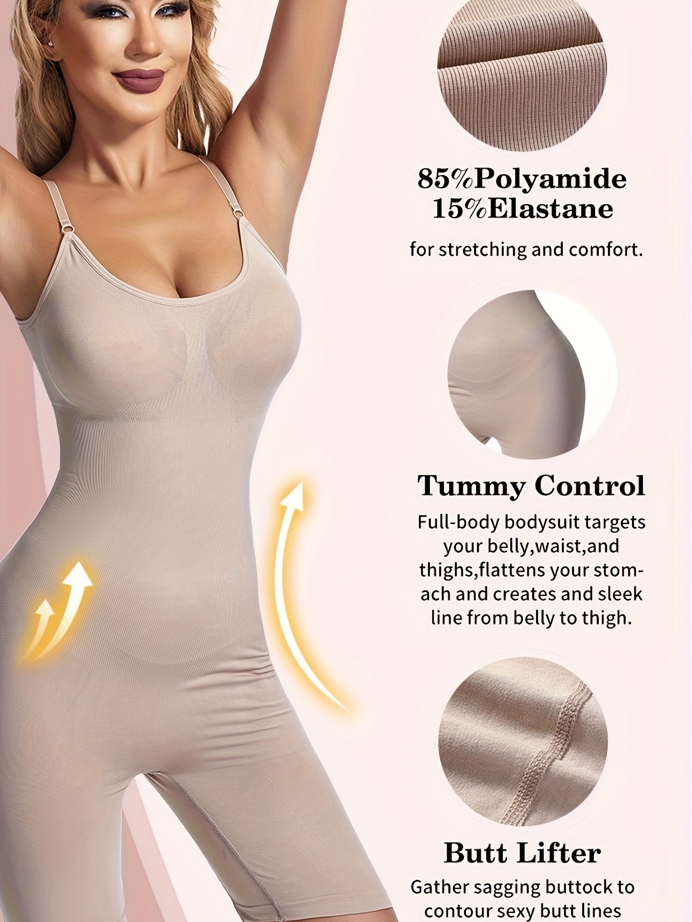 Womens Seamless Full Body Shaper Bodysuit Tummy Control Slim