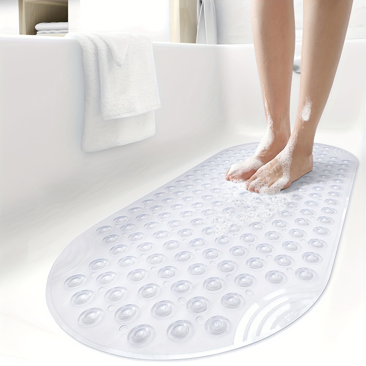 Non-Slip Silicone Foot Massage Bath Mat for Shower and Bathroom - Anti Skid  Pad for Foot Wash - Relax and Revitalize Tired Feet – pocoro