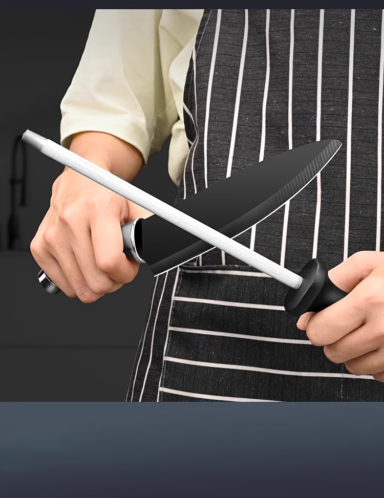 Knife, Rust-proof Black Edge Knife, Comfortable Plastic Black Handle,  Household Rental House Dormitory Knife Set - Temu