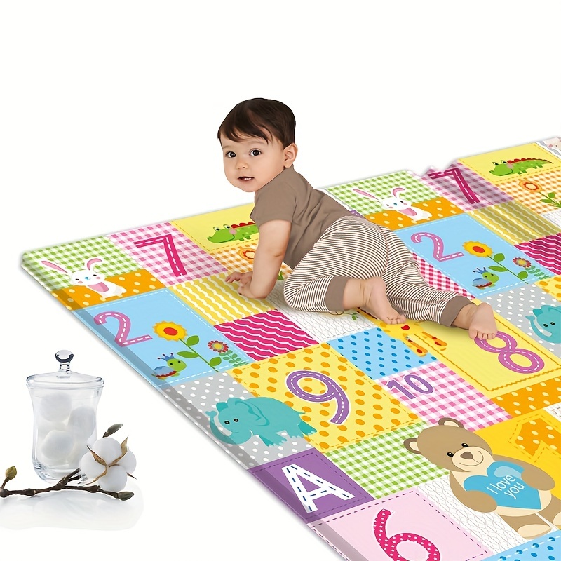 Alfombra de juego brillante para bebé, Tapete plegable antideslizante,  puzle para habitación Infantil, almohadilla para gatear