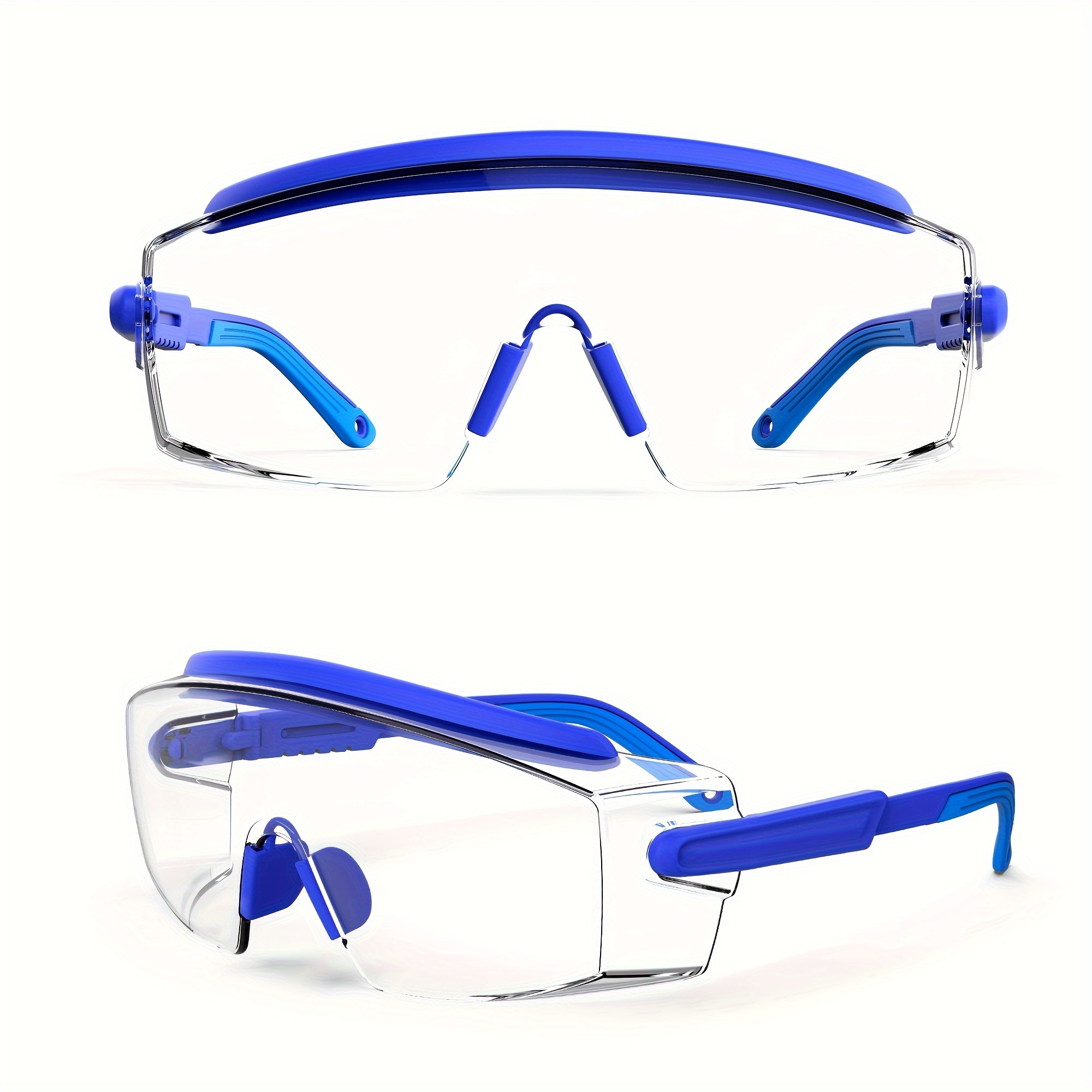 Anteojos de seguridad con antiempañante, Gafas de seguridad para anteojos,  Anteojos de protección con lentes antiarañazos, marco y patillas ajustables