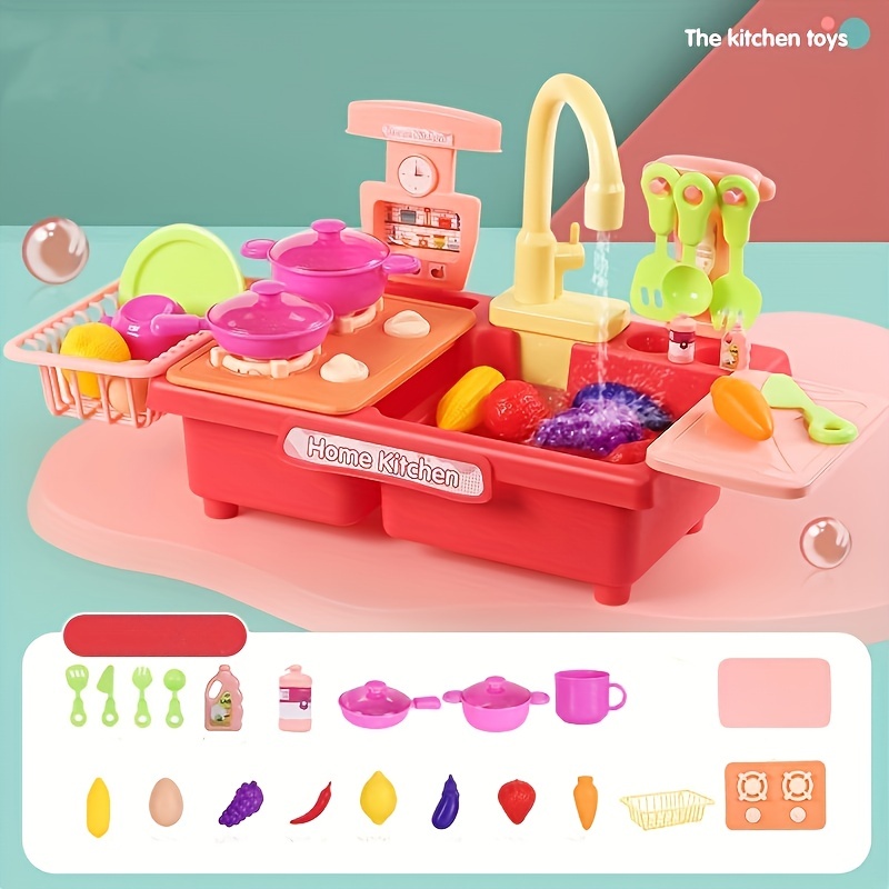 44pcs Kids Food Kitchen Toys Pretend Play Cooking Toys - Temu