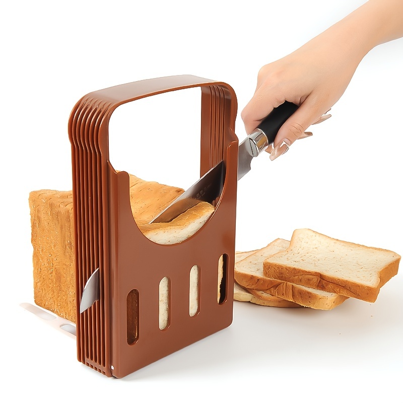 Bread Slicer,adjustable Toast Slicer Toast Cutting Guide For Homemade Bread,foldable  Bread Toast Slicer Bagel Loaf Slicer Sandwich Maker Toast Slicing